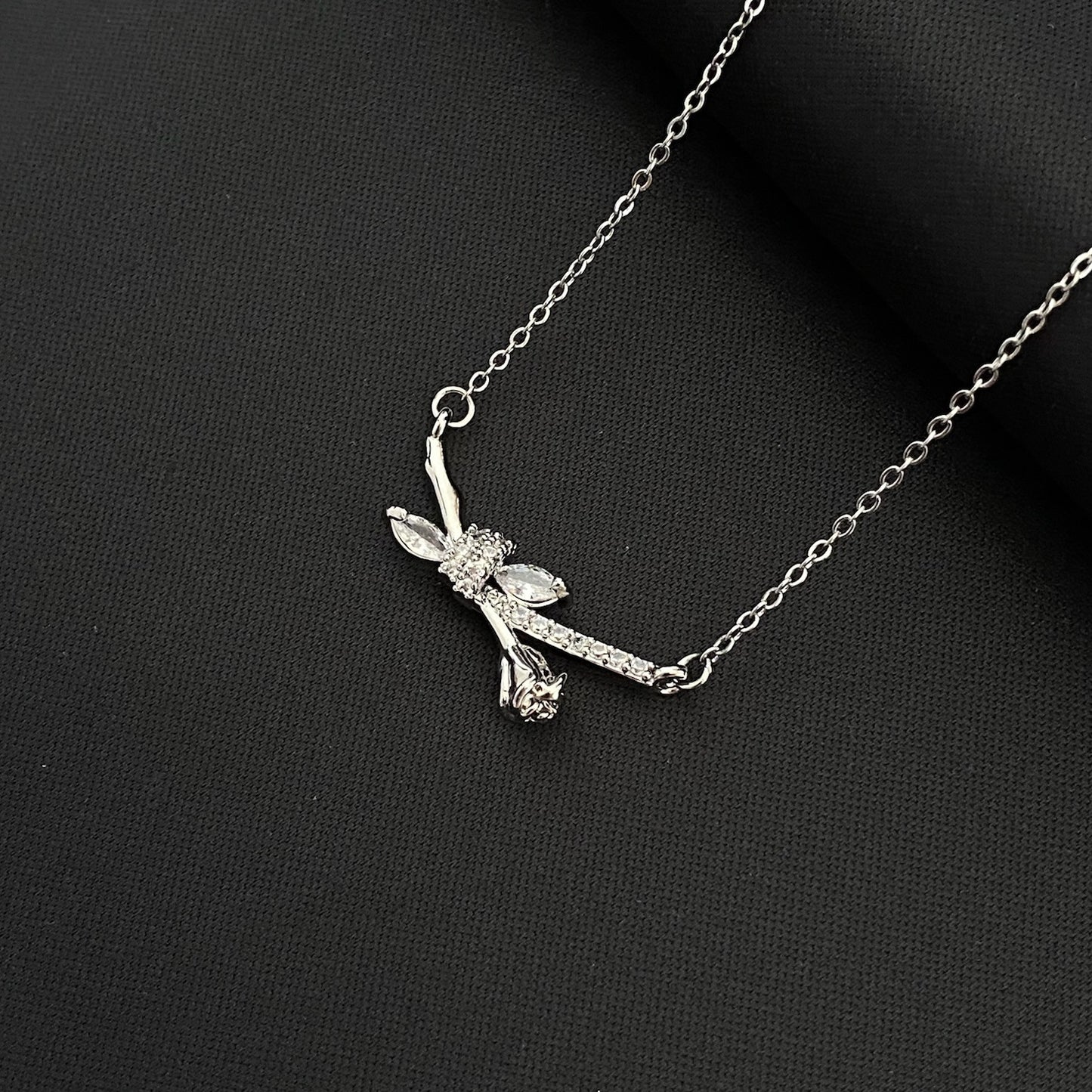 Rose Wrapped Rope Necklace