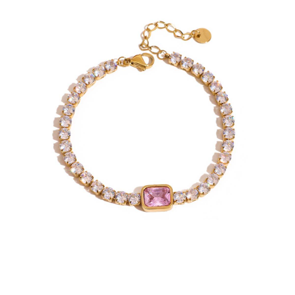 Aurora Crystal Square Bracelet Set