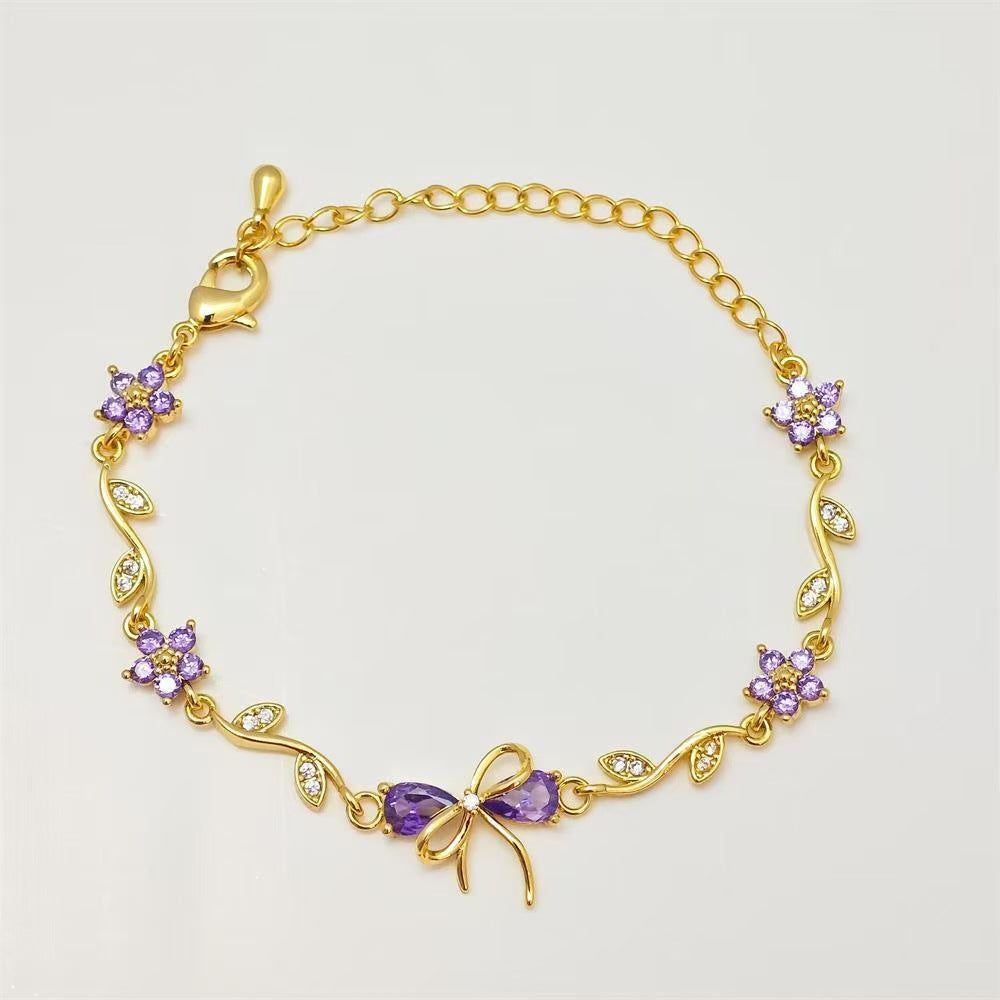 Blossom bracelet -Purple