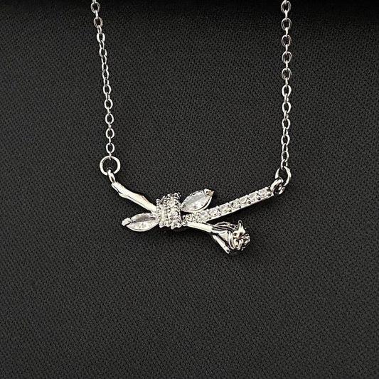 Rose Wrapped Rope Necklace