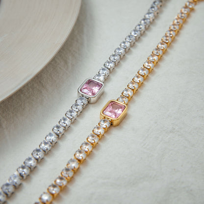 Aurora Crystal Square Bracelet Set