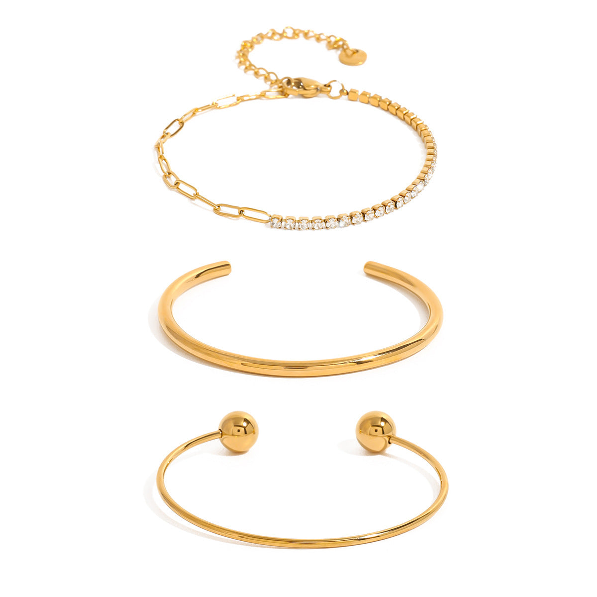 Aurora Gold Bangle & Bracelet Set