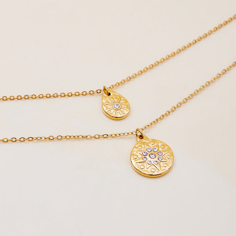 Aurora Layered Gold Necklace Set
