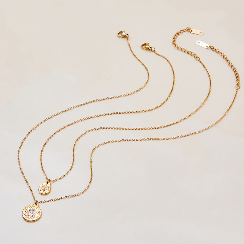 Aurora Layered Gold Necklace Set