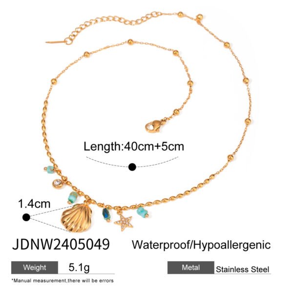 Ocean Dreams Necklaces Collection| Multiple Shell & Gold Charm Styles - Image 3