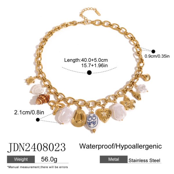 Ocean Dreams Necklaces Collection| Multiple Shell & Gold Charm Styles - Image 5